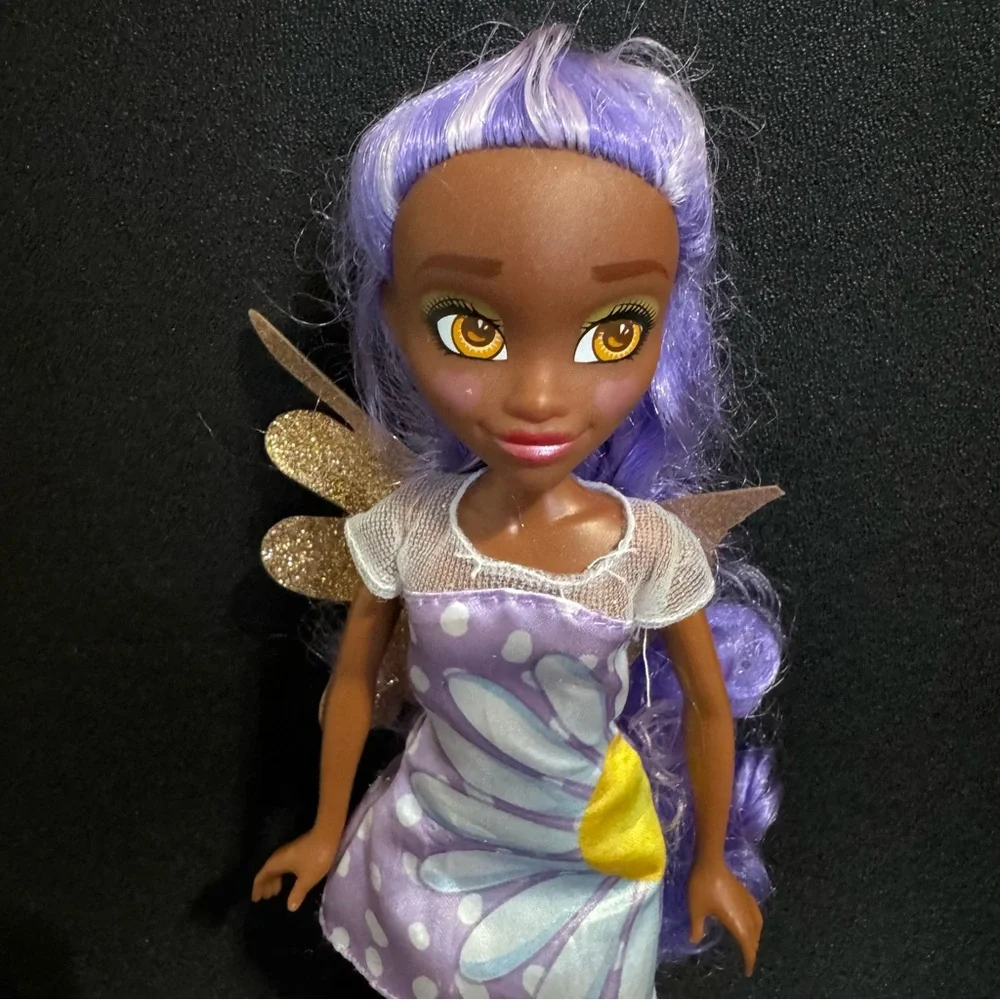 Hairmazing Fashion Doll Purple‎ Hair Wings Fairy Doll with Gold Boots